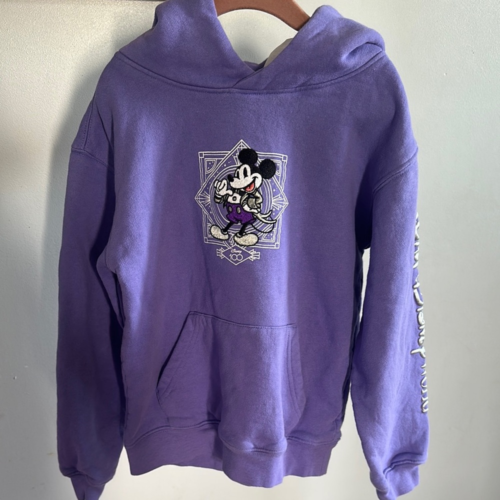 Disney Purple Kids Hoodie with Mickey Mouse